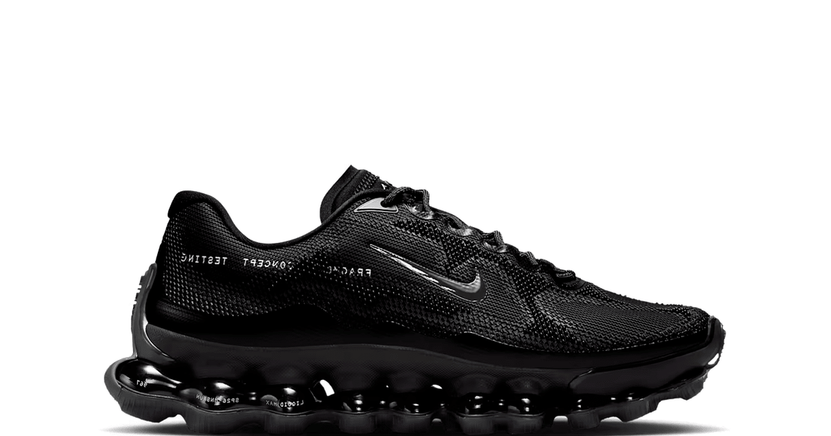 Tênis Nike Air Liquid Max x Fragment Design Black Anthracite Preto