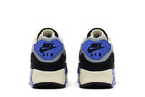 Vista superior do Nike Nike Air Max 90 x Patta SP Sapphire mostrando abertura, lingueta e cadarços