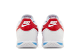 Vista superior do Nike Nike Cortez Forrest Gump 2024 mostrando abertura, lingueta e cadarços