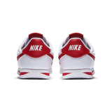 Vista traseira do Nike Nike Cortez SL White Gym Red mostrando calcanheira e detalhes do solado