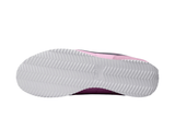 Vista traseira do Nike Nike Cortez Textile Beyond Pink mostrando calcanheira e detalhes do solado