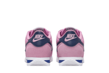 Vista superior do Nike Nike Cortez Textile Beyond Pink mostrando abertura, lingueta e cadarços