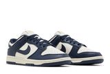 Vista frontal do Nike Nike Dunk Low Next Nature Olympic Azul Marinho mostrando biqueira e costuras