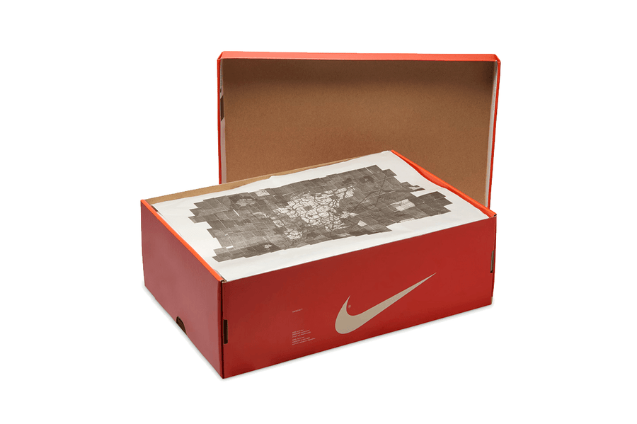 Vista na caixa do Nike Nike Dunk Low Stranger Things Phantom mostrando embalagem original da marca