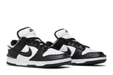 Vista frontal do Nike Nike Dunk Low Twist Panda mostrando biqueira e costuras