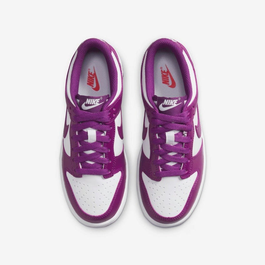 Vista traseira do Nike Nike Dunk Low Viotech mostrando calcanheira e detalhes do solado
