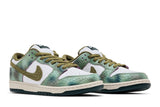 Vista frontal do Nike Nike Dunk Sb x Alexis Sablone Chameleon mostrando biqueira e costuras