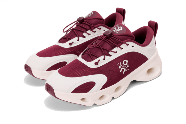 Tênis On Running Cloudsolo Loewe Burgundy Eggshell Bordô