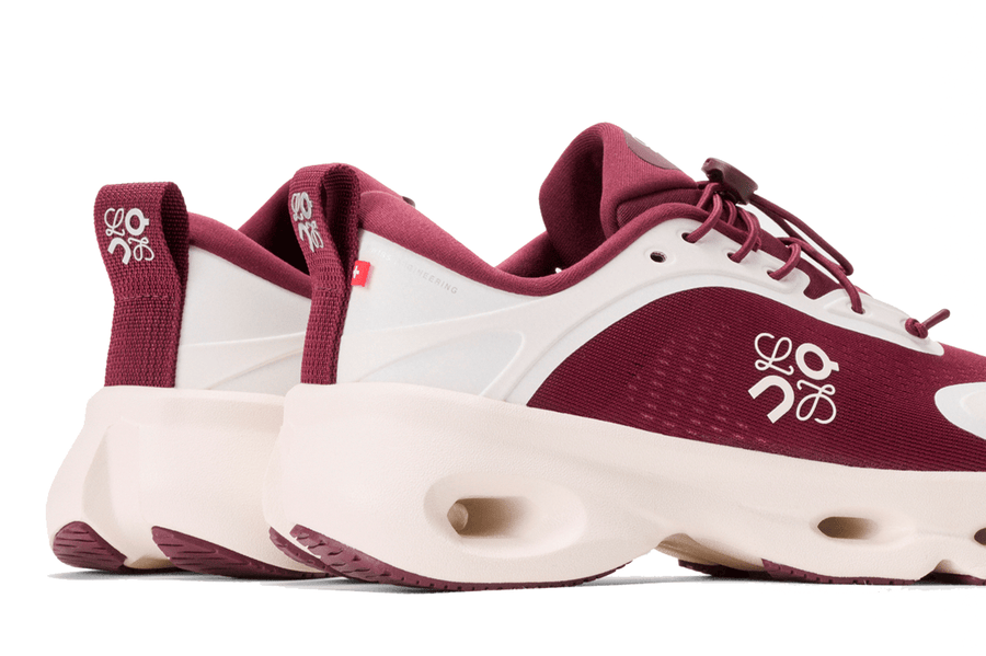 Tênis On Running Cloudsolo Loewe Burgundy Eggshell Bordô