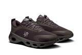 Vista traseira do On Running x Loewe On Running Cloudsolo Loewe Dark Brown Black mostrando calcanheira e detalhes do solado
