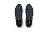 Vista traseira do On Running x Loewe On Running Cloudtilt Loewe Denim Grey mostrando calcanheira e detalhes do solado