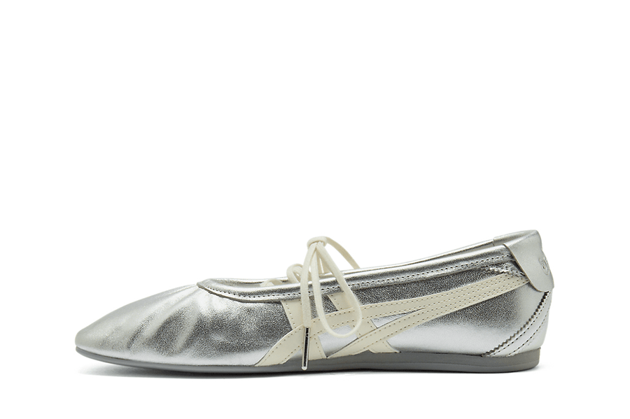 Tênis Onitsuka Tiger Gymnarina Silver Cream Prateado