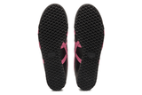 Vista frontal do Onitsuka Tiger Onitsuka Tiger Mexico 66 Black/Dragon Fruit mostrando biqueira e costuras