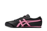 Vista lateral do Onitsuka Tiger Onitsuka Tiger Mexico 66 Black/Dragon Fruit mostrando design do cabedal e logo da marca