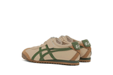Vista superior do Onitsuka Tiger Onitsuka Tiger Mexico 66 Kids Beige Grass/Green mostrando abertura, lingueta e cadarços