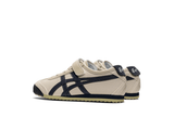 Vista superior do Onitsuka Tiger Onitsuka Tiger Mexico 66 Kids Birch/Indian INK mostrando abertura, lingueta e cadarços