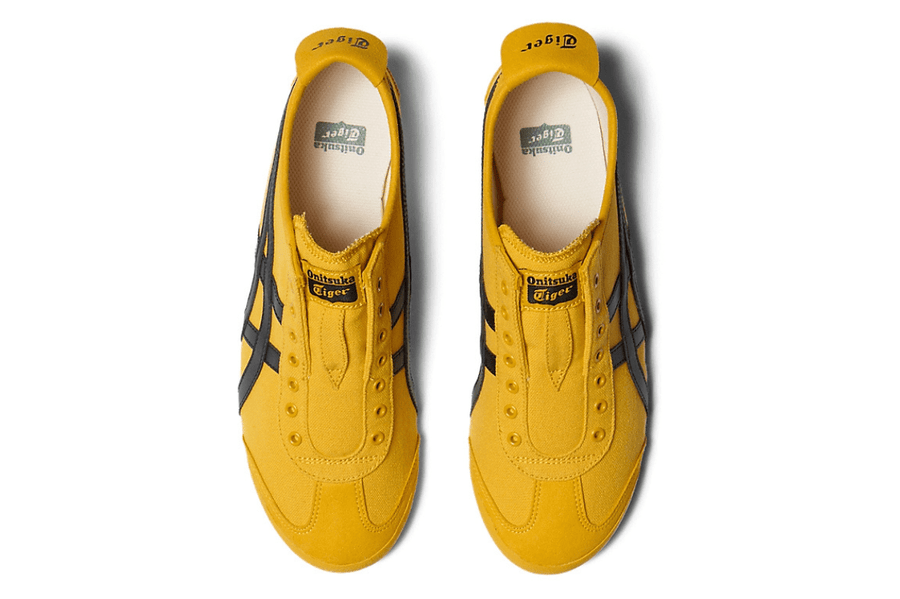 Vista do solado do Onitsuka Tiger Onitsuka Tiger Mexico 66 Kill Bill Slip-On mostrando padrão de tração e tecnologia de amortecimento