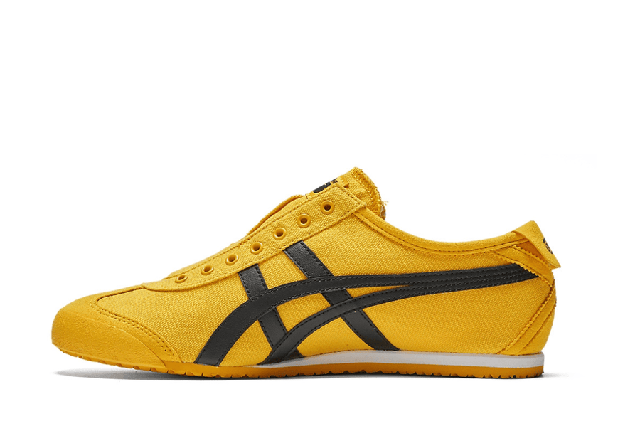 Vista lateral do Onitsuka Tiger Onitsuka Tiger Mexico 66 Kill Bill Slip-On mostrando design do cabedal e logo da marca