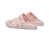 Vista superior do Onitsuka Tiger Onitsuka Tiger Mexico 66 Sabot Crystal Pink Cream mostrando abertura, lingueta e cadarços