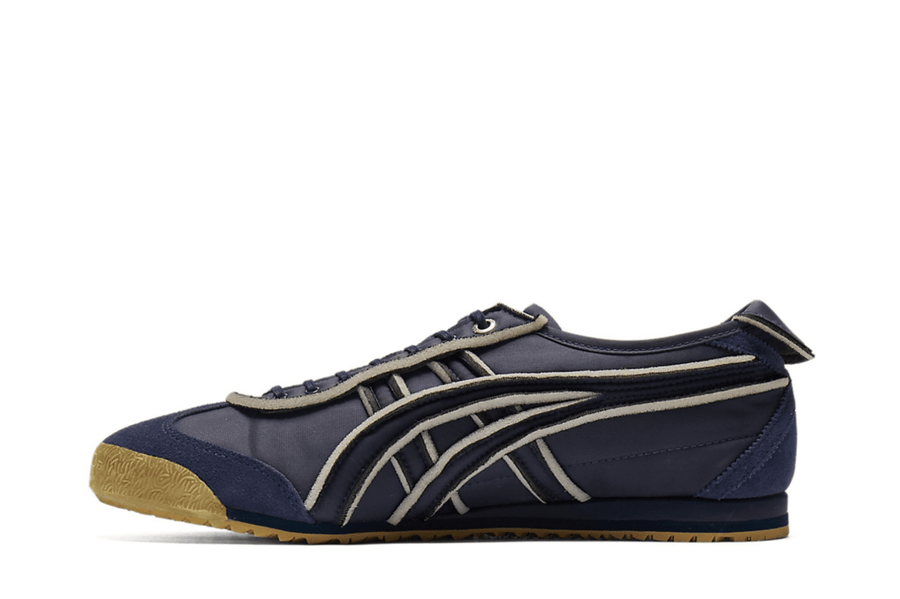 Vista lateral do Onitsuka Tiger Onitsuka Tiger Mexico 66 SD Exposed Foam Peacoat mostrando design do cabedal e logo da marca
