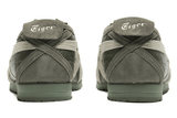 Vista em detalhe do Onitsuka Tiger Onitsuka Tiger Mexico 66 SD Vin Mantle Green Ivory mostrando textura do material e acabamento