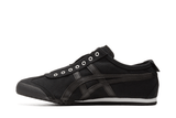 Vista lateral do Onitsuka Tiger Onitsuka Tiger Mexico 66 Slip-On Black mostrando design do cabedal e logo da marca