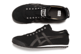 Vista na caixa do Onitsuka Tiger Onitsuka Tiger Mexico 66 Slip-On Black mostrando embalagem original da marca