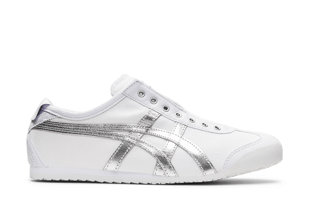 Tênis Onitsuka Tiger Mexico 66 Slip-On White Pure Silver Prateado