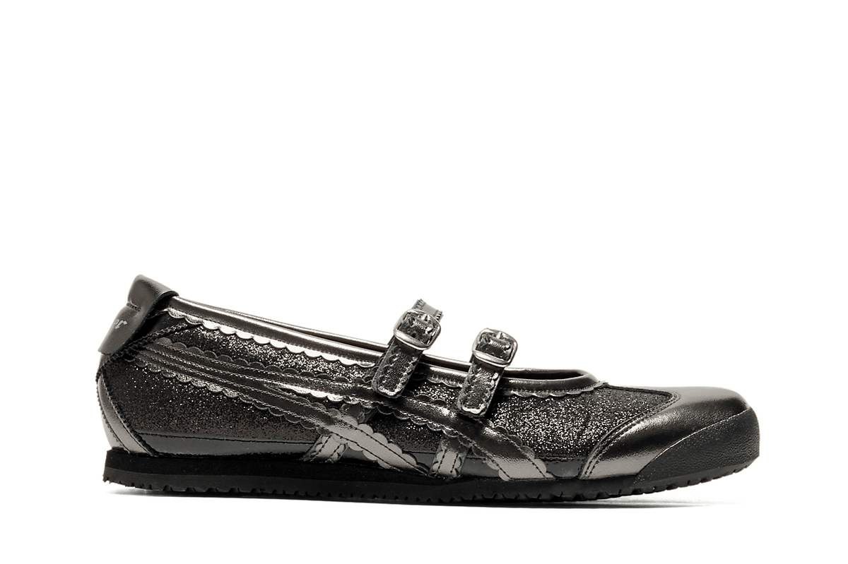 Tênis Onitsuka Tiger Mexico 66 TGRS Black/Gunmetal Glitter Pack Preto