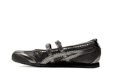 Vista lateral do Onitsuka Tiger Onitsuka Tiger Mexico 66 TGRS Black/Gunmetal Glitter Pack mostrando design do cabedal e logo da marca