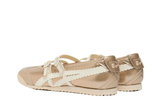 Vista superior do Onitsuka Tiger Onitsuka Tiger Mexico 66 TGRS Champagne/Cream Dourado mostrando abertura, lingueta e cadarços