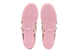 Vista em detalhe do Onitsuka Tiger Onitsuka Tiger Mexico 66 TGRS Crystal Pink/Cream mostrando textura do material e acabamento