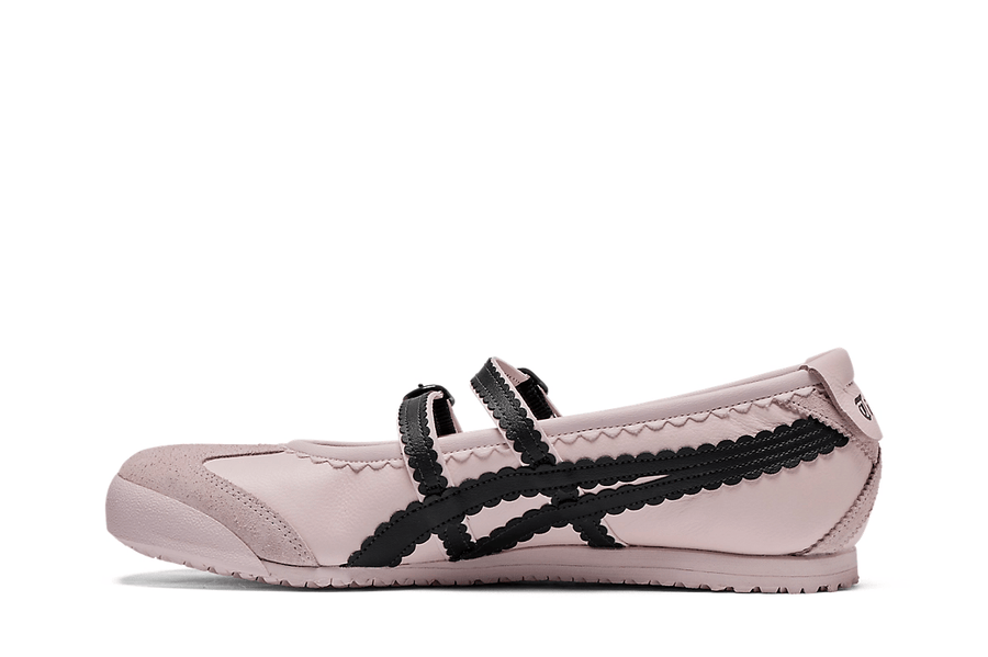 Vista lateral do Onitsuka Tiger Onitsuka Tiger Mexico 66 TGRS Crystal Pink/Graphite Grey mostrando design do cabedal e logo da marca