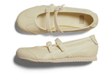 Vista do solado do Onitsuka Tiger Onitsuka Tiger Mexico 66 TGRS Ivory/Cream mostrando padrão de tração e tecnologia de amortecimento