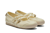 Vista traseira do Onitsuka Tiger Onitsuka Tiger Mexico 66 TGRS Ivory/Cream mostrando calcanheira e detalhes do solado