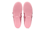 Vista em detalhe do Onitsuka Tiger Onitsuka Tiger Mexico 66 TGRS Pink Cameo/Cotton Candy Glitter Pack mostrando textura do material e acabamento