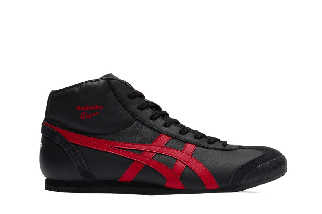 Tênis Onitsuka Tiger Mexico Mid Runner Black/Classic Red Preto - Onitsuka Tiger - 1183B577.001 - 1
