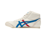 Vista lateral do Onitsuka Tiger Onitsuka Tiger Mexico Mid Runner Cream/Directoire Blue mostrando design do cabedal e logo da marca