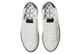 Vista traseira do Onitsuka Tiger Onitsuka Tiger Otiger Court White/Black mostrando calcanheira e detalhes do solado