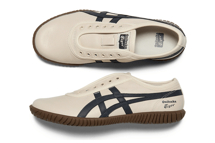 Tênis Onitsuka Tiger Tsunahiki Slip-On Birch/Indigo Navy Bege por