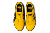 Vista do solado do Onitsuka Tiger Onitsuka Tiger Tsunahiki Slip-On Sunflower Yellow/Black mostrando padrão de tração e tecnologia de amortecimento