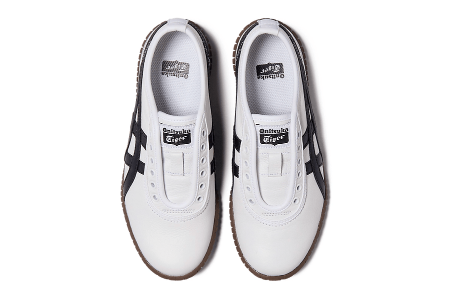 Tênis Onitsuka Tiger Tsunahiki Slip-On White/Black Branco por R Tênis Onitsuka Tiger Tsunahiki Slip-On White/Black Branco por R
