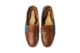 Tênis Onitsuka Tiger x Versace Sakura Leather Loafers Brown Blue Marrom