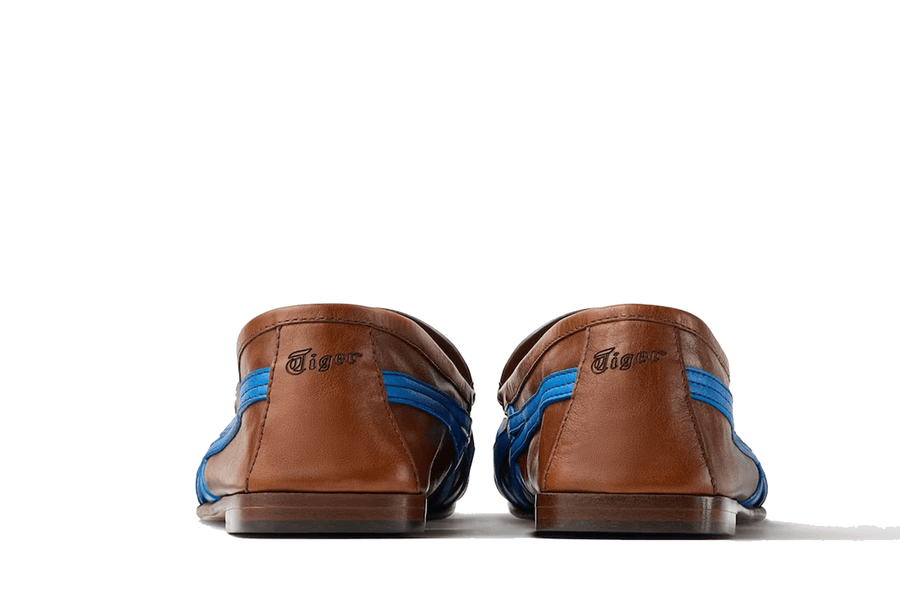 Tênis Onitsuka Tiger x Versace Sakura Leather Loafers Brown Blue