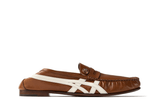 Tênis Onitsuka Tiger x Versace Sakura Leather Loafers Brown White Marrom