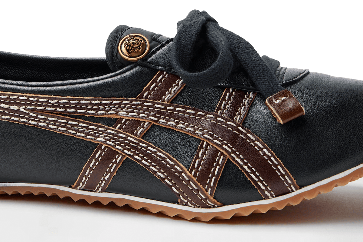 シナリー　W6、HS _CHOCOLATE_様 Tênis Onitsuka Tiger x Versace TAI-CHI Sakura Nappa Têniss Black
