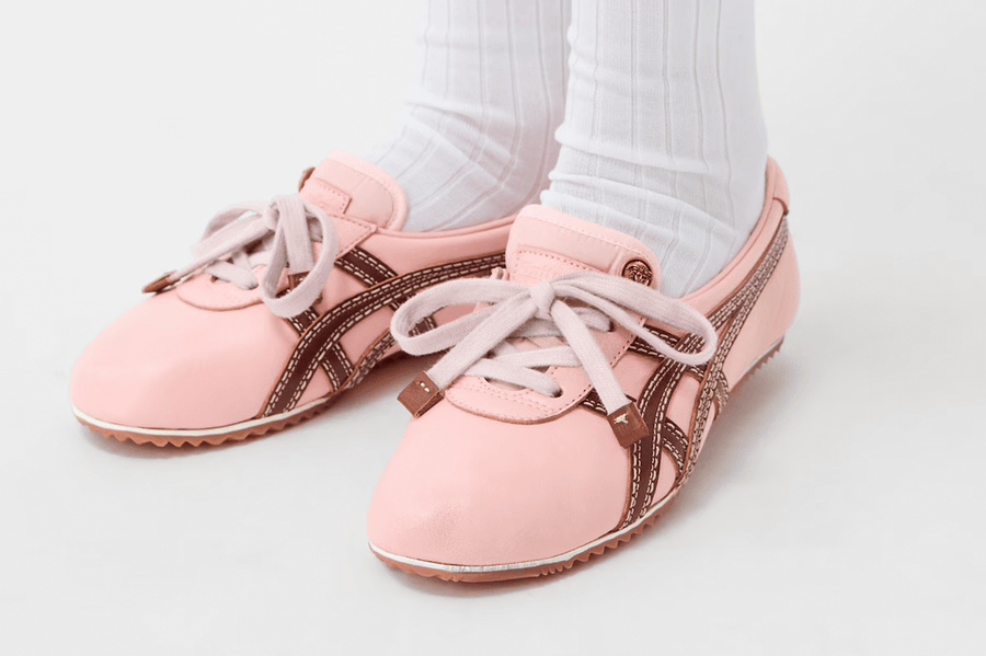 Tênis Onitsuka Tiger x Versace TAI-CHI Sakura Nappa Têniss Pink Rosa