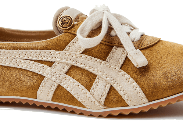 Tênis Onitsuka Tiger x Versace TAI-CHI Sakura Suede Sneakers Brown Bege
