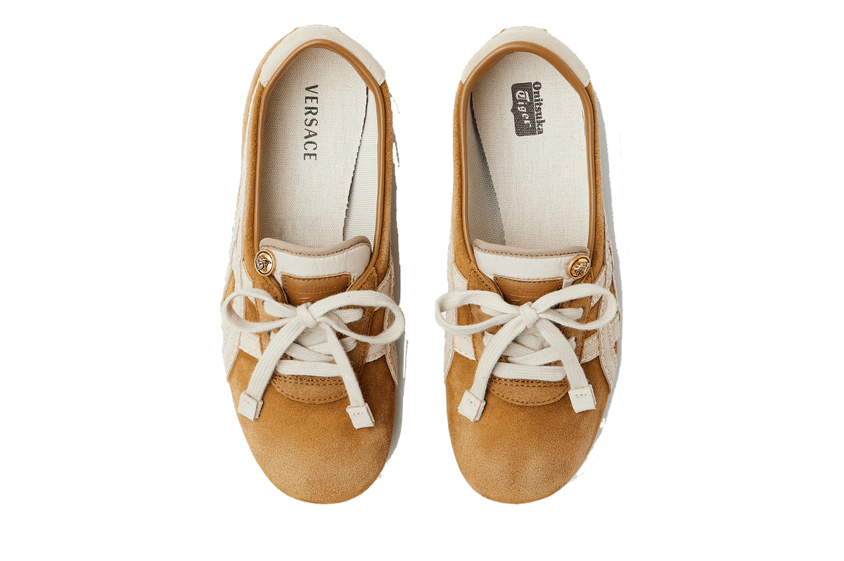 taikiです。 Tênis Onitsuka Tiger x Versace TAI-CHI Sakura Suede Têniss Brown