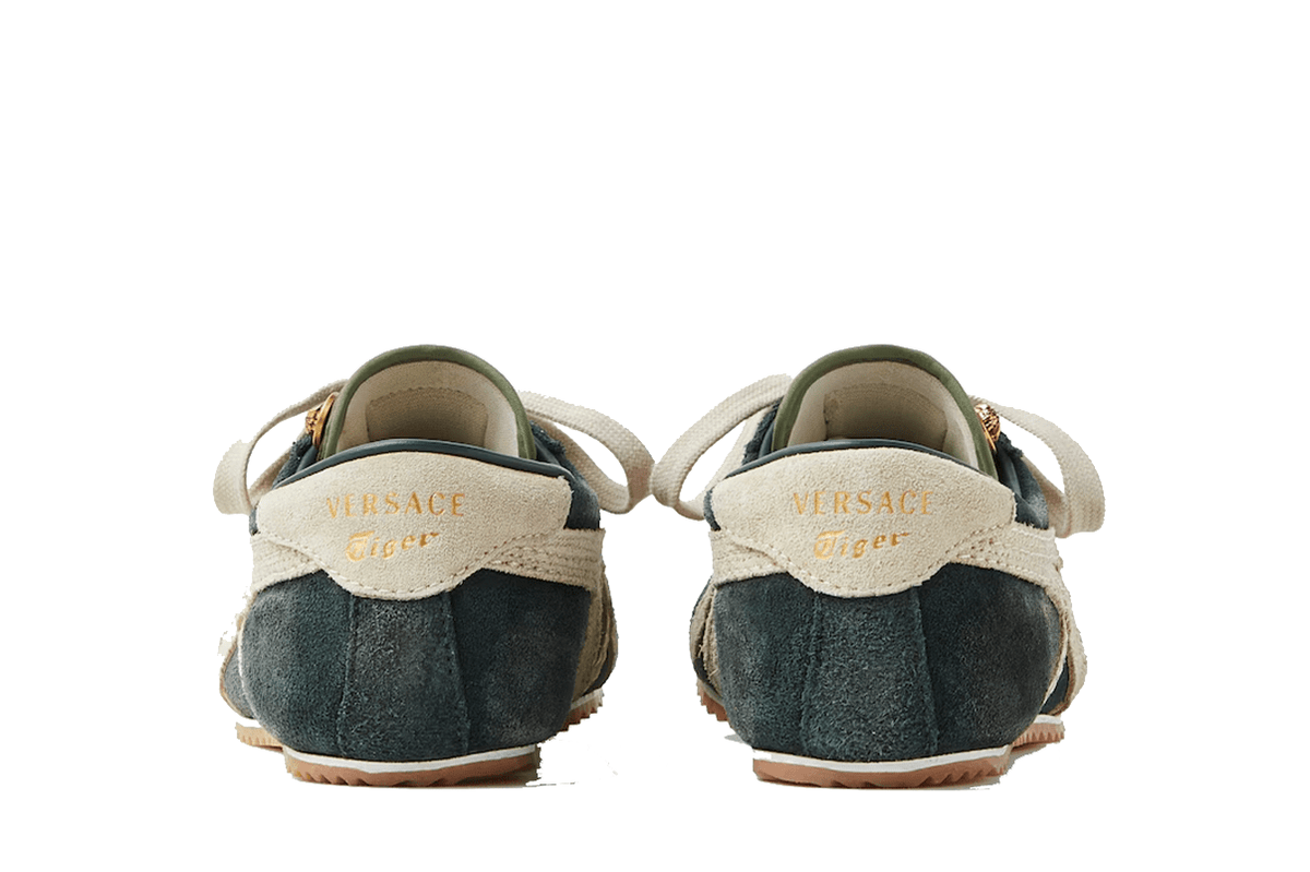 TIGER HOLE RANGEチバユウスケ Tênis Onitsuka Tiger x Versace TAI-CHI Sakura Suede Têniss Green